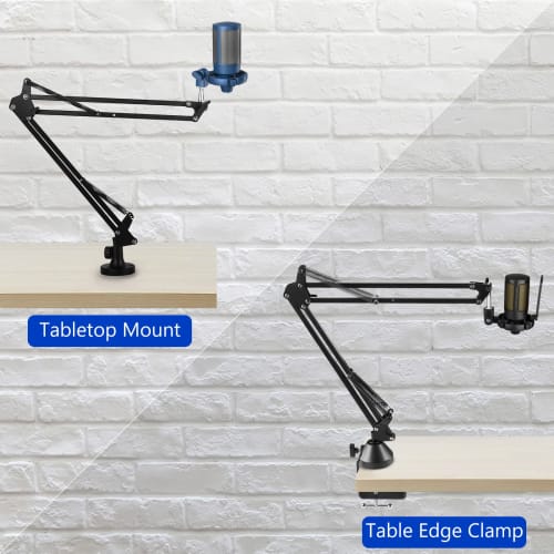 Geekria for Creators Microphone Arm Compatible with Fifine K669, K670, K670B, K658, K678, AmpliGame A6T, A8, Microphone Boom Arm Mount Adapter, Suspen