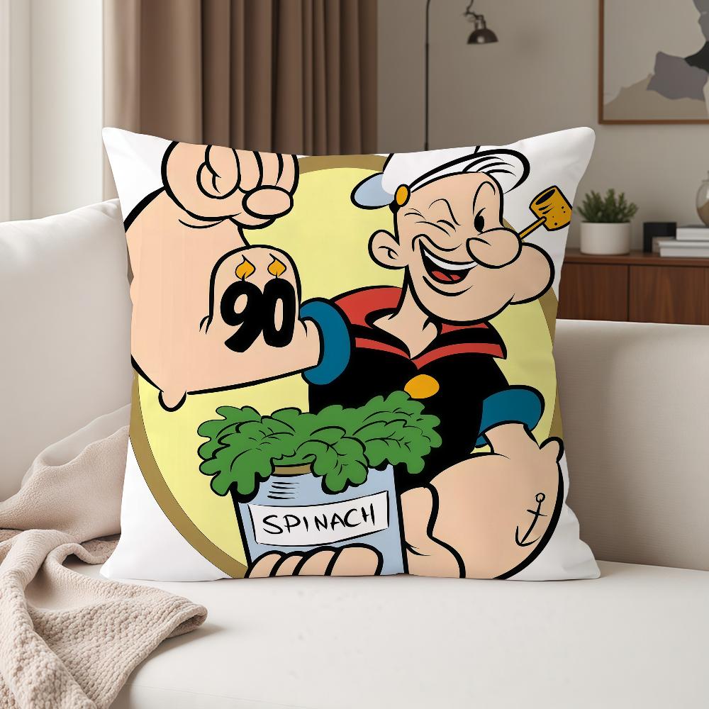 Cartoon Cute PPopeye Pillow Case Suitable For Bedrooms Living Rooms Cars Home Decoration