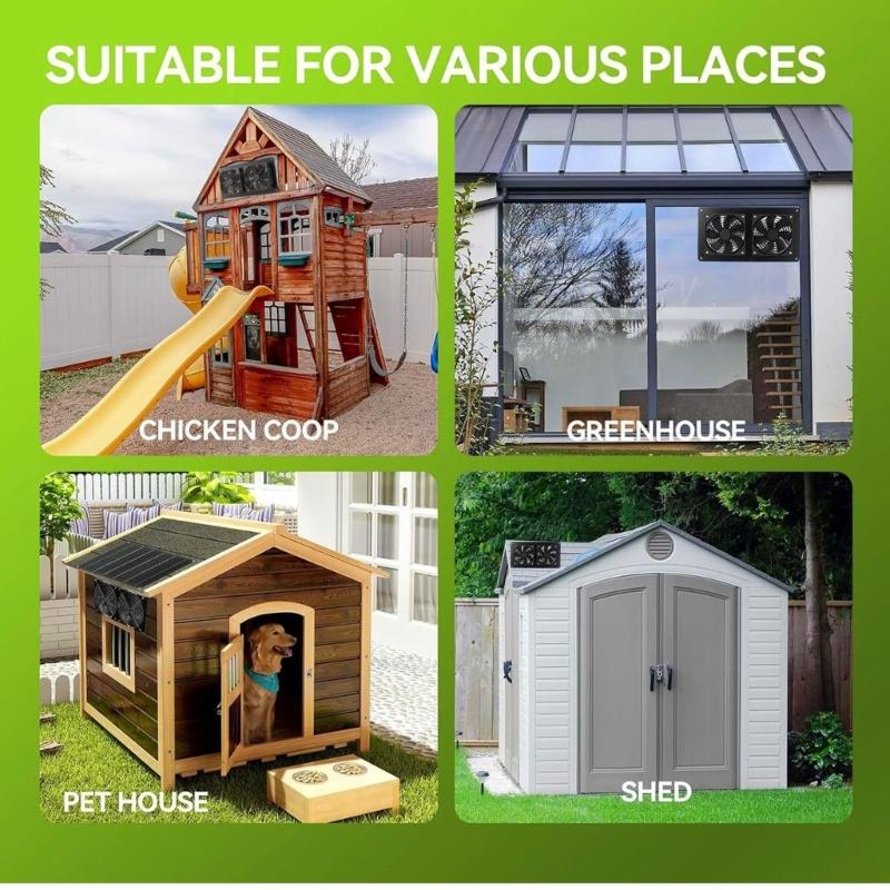 12W Fan Computer Plastic and Monocrystalline Silicon Construction Easy Tool Installation for PC Components