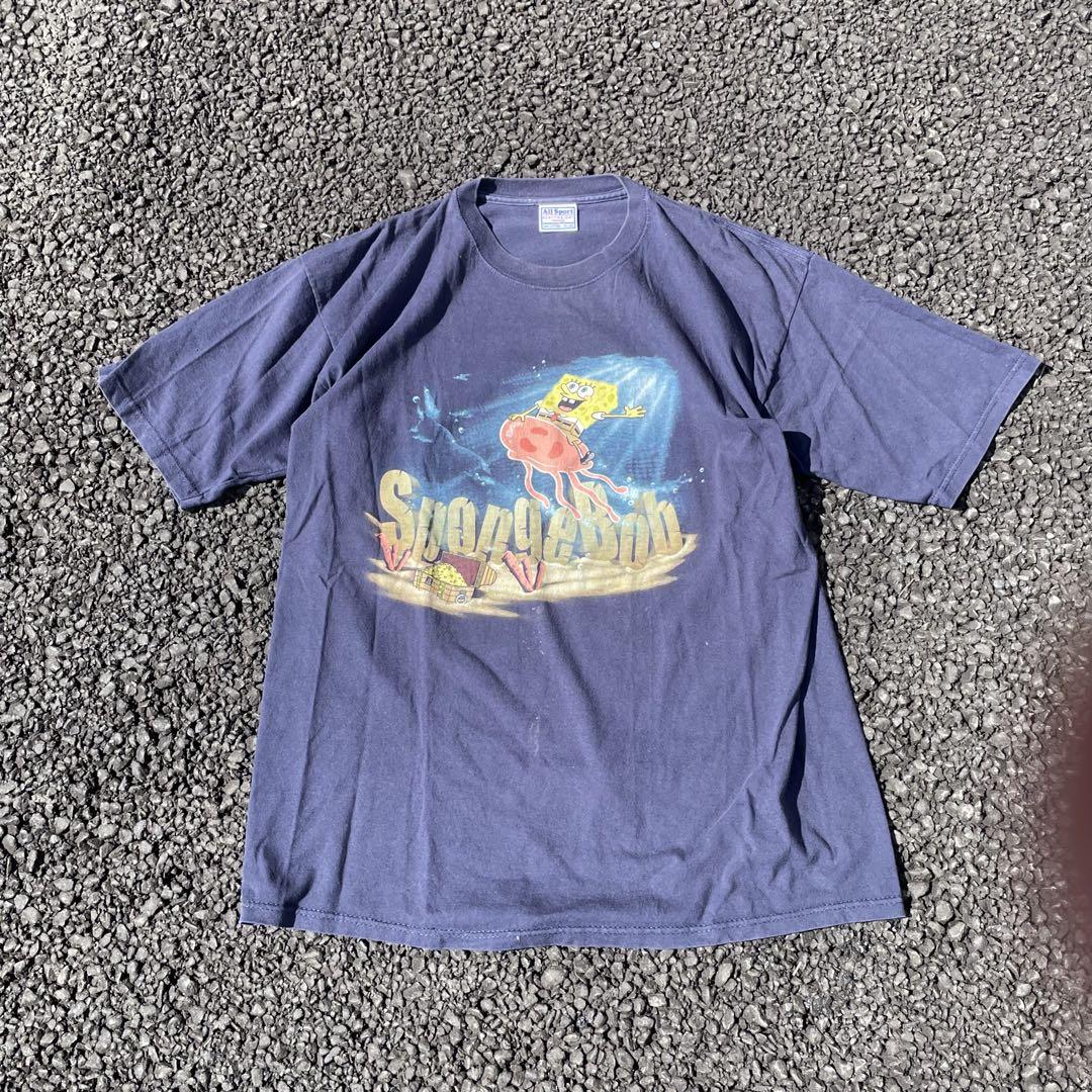 

[USED] 90s All Sport USA Made T-Shirt Anime Spongebob Movie