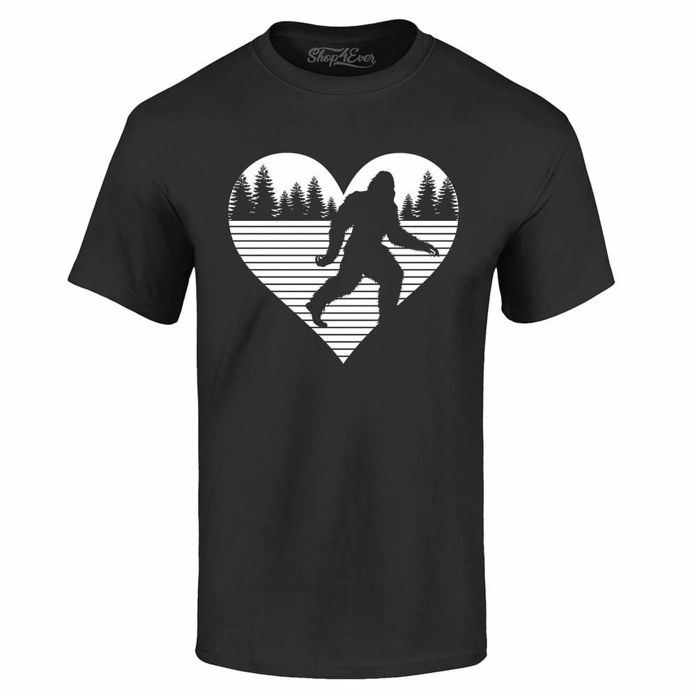 

shop4ever Bigfoot Heart Love Sasquatch T-shirt Valentine Shirts M