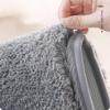 Tapete de veludo para banheiro, espessamento de cashmere, tapete antiderrapante para banheira, piso lateral, capacho para porta de chuveiro, espuma de memória, almofada 3D