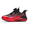 Anta Kids Flame Trendy Fashion Lightweight Shock Absorption Low Top Running Shoes Kids Sneaker Black Red 312519903-2