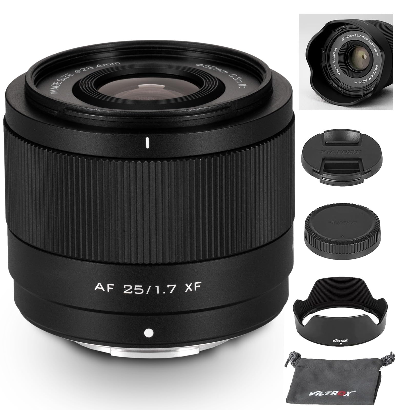 

VILTROX 25mm XF Mount Large Aperture STM Autofocus Lens for Fujifilm Fuji X Mount Cameras XT30II F1.7 APS-C X-E4 X-H1 X-Pro3 X-S10 X-T4 X-T10 X-T20