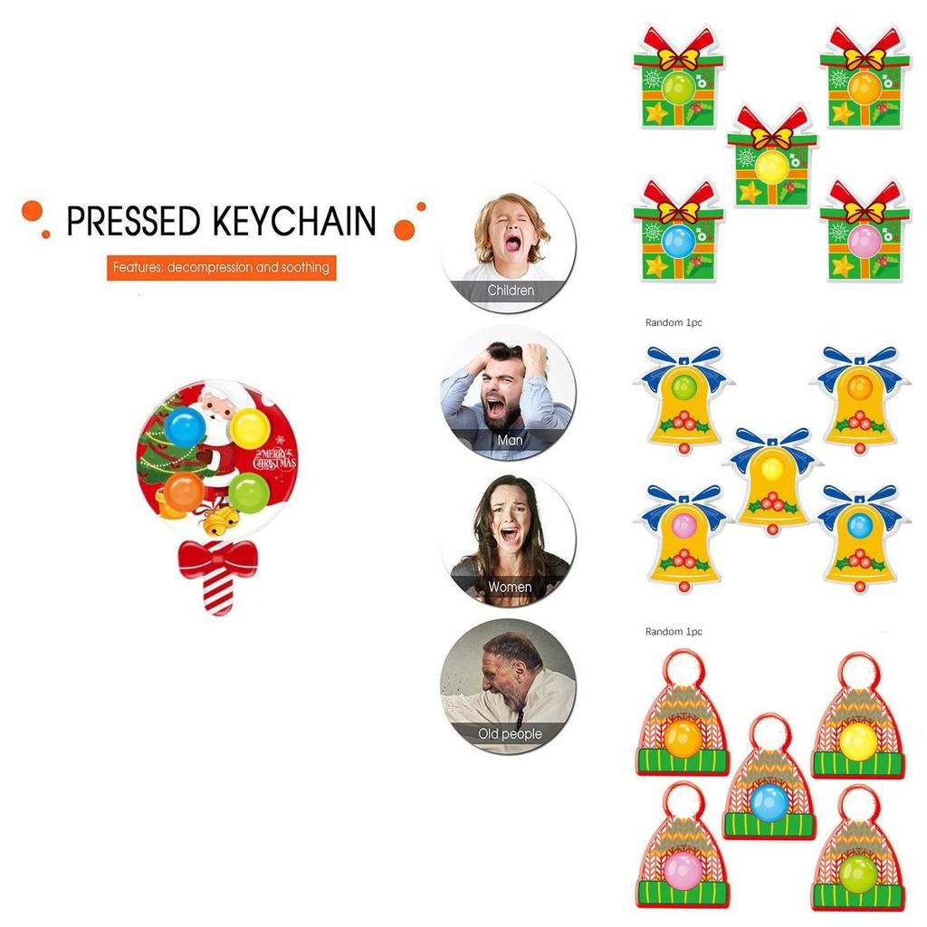 Delightful Christmas Pop It Fidget Toy Featuring Colorful Design For Stress Relief