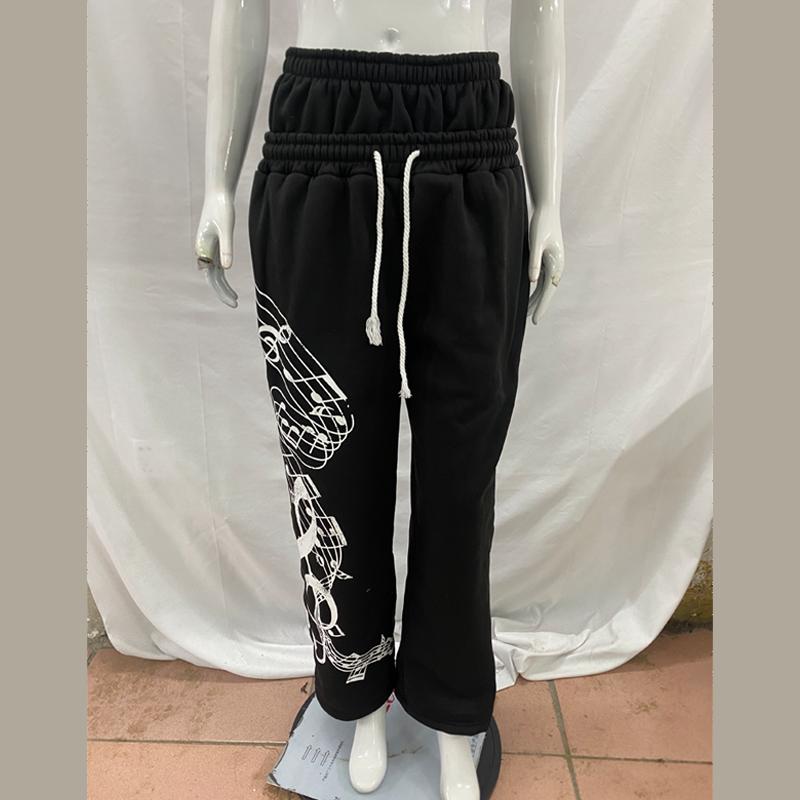 Evropské a americké retro street graffiti tištěné tepláky