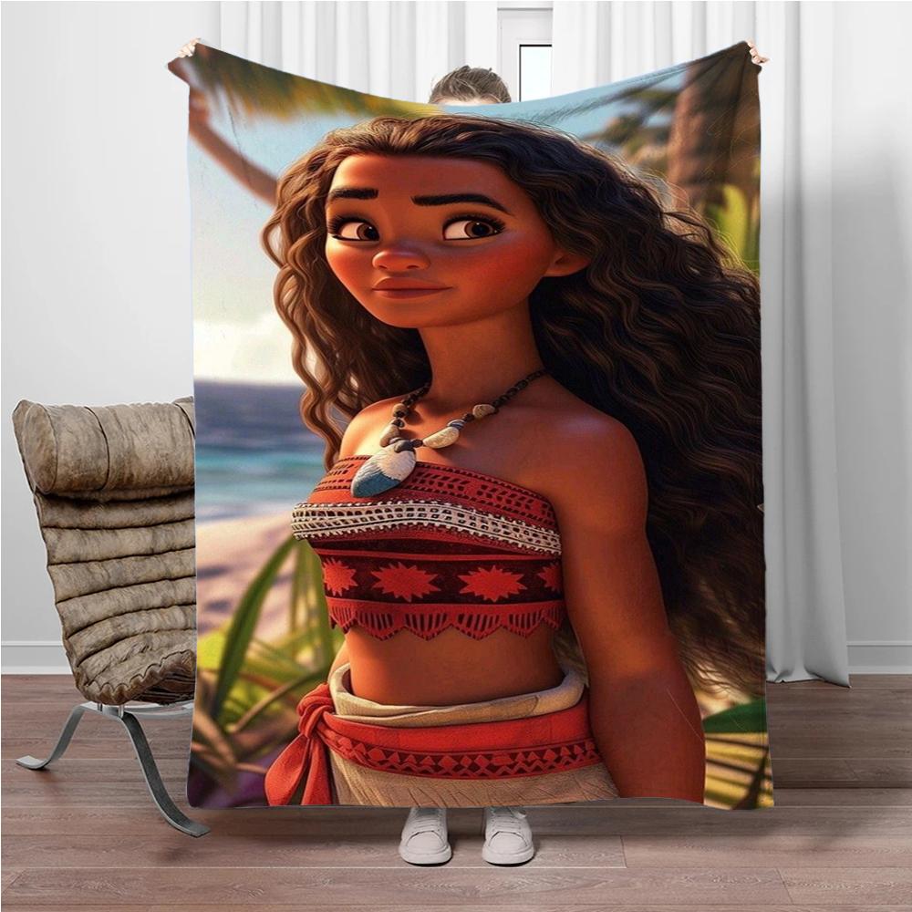 Disney Cartoon Moana Room Warming Decorative Flannel Thin Blanket.Office,Chair,for Sofa,Living room,Travel Picnic Blanket Gifts