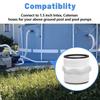 1.5-Inch Pool Hose Connector Adapter PVC Dual Outlet Control  For Colemans