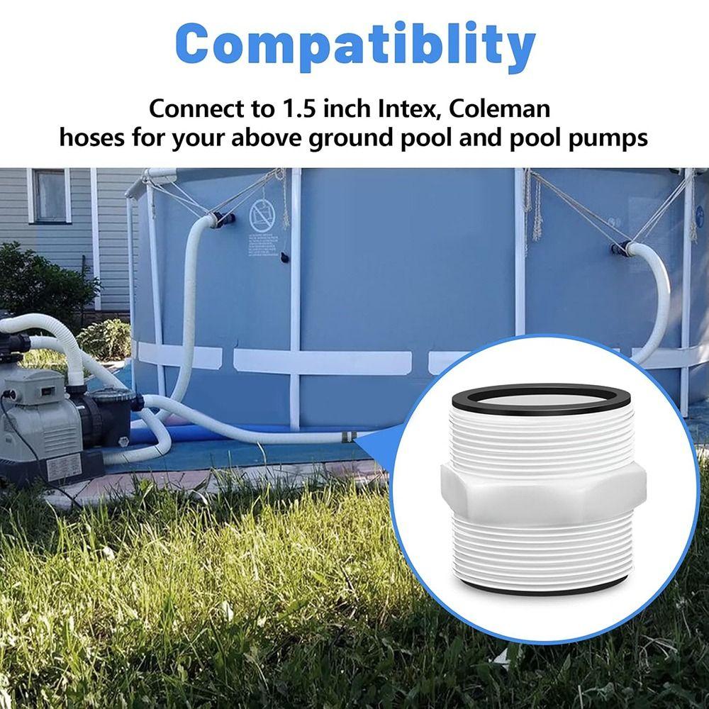 1.5-Inch Pool Hose Connector Adapter PVC Dual Outlet Control For Colemans