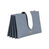 Celine Two-Tone Accordion Pleat Grain Leather Card Holder Women Accessories Medium-Gray White 10B693BRU-08MW
