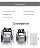 Eco-Friendly Transparent PVC Waterproof Ita Backpack for Students