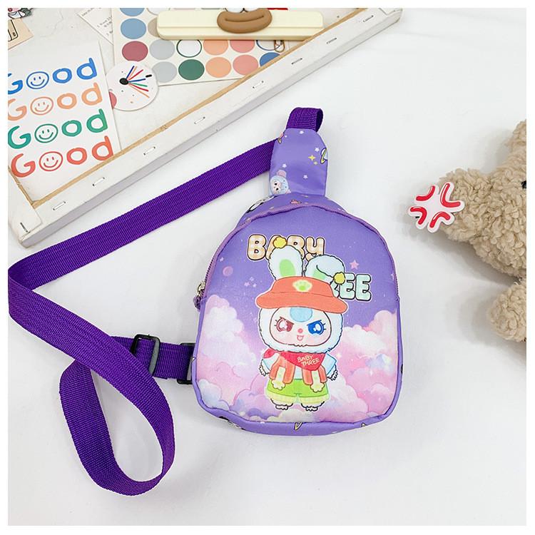 Baby Printed Three Children Shoulder Bag Outdoor Cartoon Crossbody Bag Chest