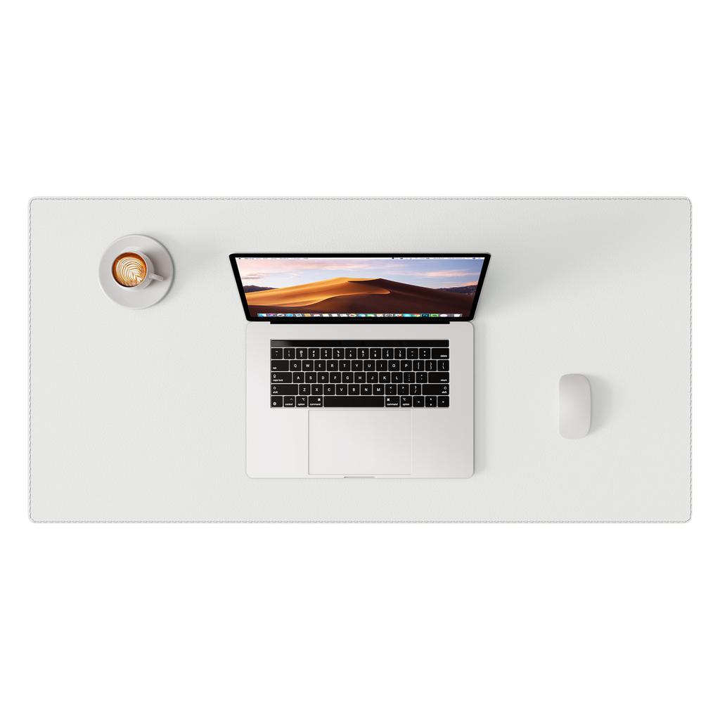 Desk Pad Protector, Mouse Pad, Desk Mat, Non-Slip with Stitched Edges PU Leather Desk Blotter for Home School