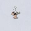 ENHYPEN Triple-Charm Acrylic Keychain, Idol Photo + Matching Cartoon + Nameplate Bag Pendant, Engene Fans Kpop Collectible Accessory
