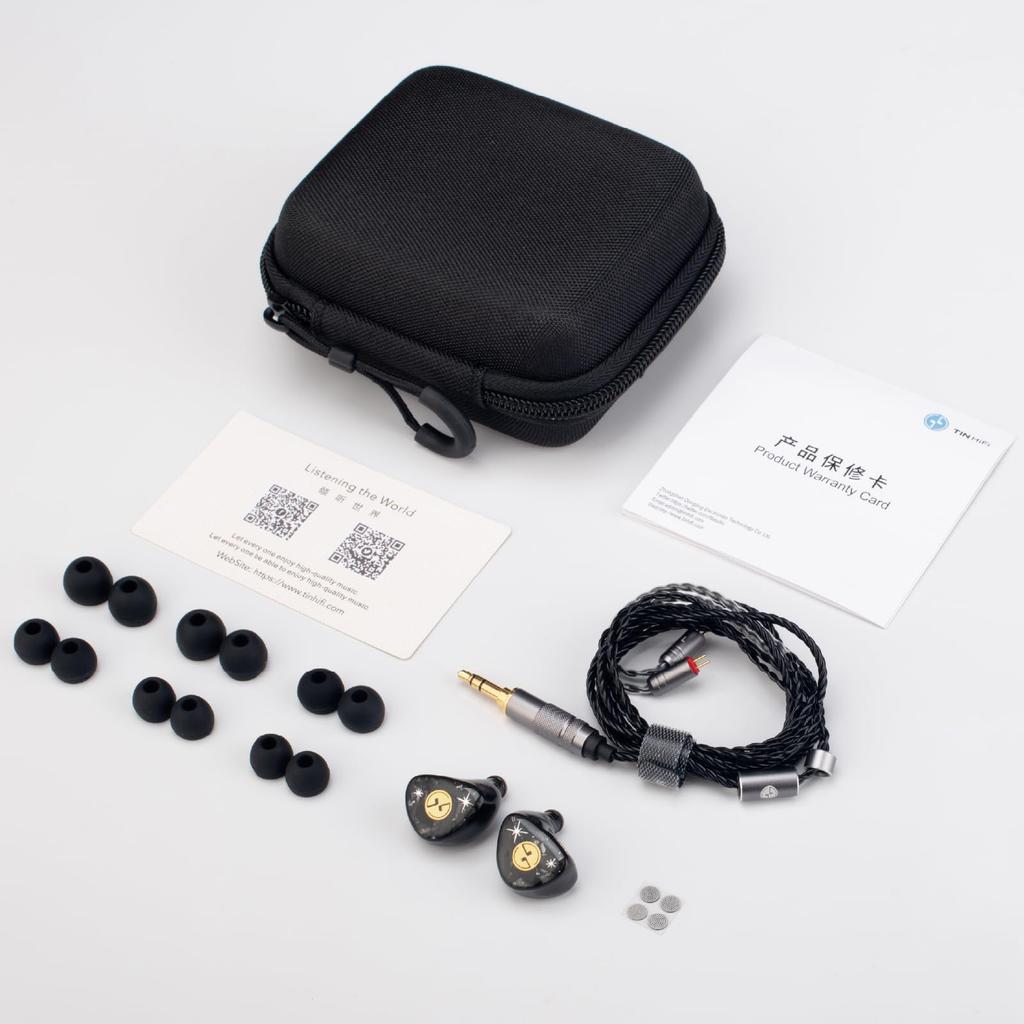 TINHIFI C3 MKII IEM HIFI Headphones, Wired Gaming Headphones, 0.78 Pin to 2 Pin Compatible, IEM for Gaming, FPS, Low Latency, Sound Isolation,