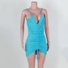 Women's Stretchy Deep V Sexy Halter Dresses