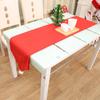 Vibrant Red Christmas Table Runner Christmas Decoration Nonwoven Fabric Tablecloth