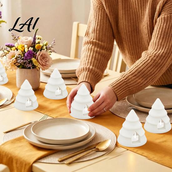 Warm Atmosphere Lighting Light Up Christmas Decoration with LED Flameless Candle Battery Operated Decorative Table Safe Candle Lamp