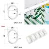 Transparent Shower Curtain Hooks C-shaped Set Of 12 Clear Plastic Hooks