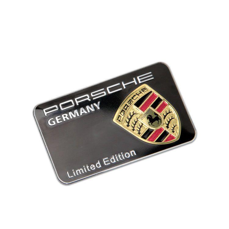 Car Styling 3D Sticker Aluminum Badge Car Body Stickers Decals For Porsche 911 Cayenne Carrera 928 Panamera Boxster Macan 918