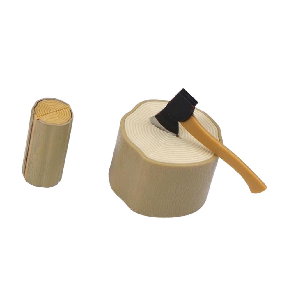 1/12 Scale Mini Garden Accessories Set and Wooden Stake, Terrarium Figurine