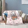 Marie Cat Aristocats Blanket Fleece Summer Air Conditioning  Portable Lightweight Throw Blanket for Bed Travel Bedspread