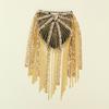 Metal Fringed Epaulettes Cloth Stickers Decoration for Women's Gift Gold /Silver Ultra-flashing Brooch Badge