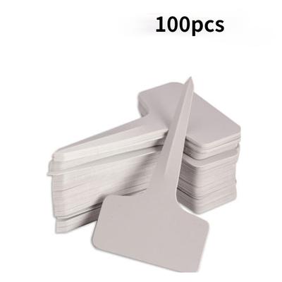 100 szt. Białe Plastikowe Pvc Rośliny Typu T Etykiety Markery Szkółka Ogród Etykiety Tacniki na Siewki Doniczki Dekoracja 6X10Cm