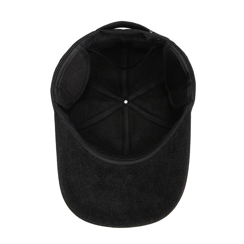 Outdoor Men's Autumn Winter Baseball Cap Ear Protection Warm Cap Woolen Sports Cap