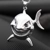 Dominantes Punk Herren Shark Skull Bull Head Schmuck Anhänger Halskette