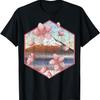 Pink Flower Japan Flowers Sakura Mountain Cherry Blossom T-Shirt(1)