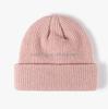 New Arrival Autumn and Winter Fashion Warm Lovely Pure Color Solid  Dark Grey  Customized Knitted Women Beanies