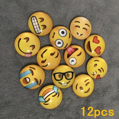Klassischer Kühlschrankmagnet aus Kristallglas mit Smiley-Gesicht – süßes Cartoon-Design