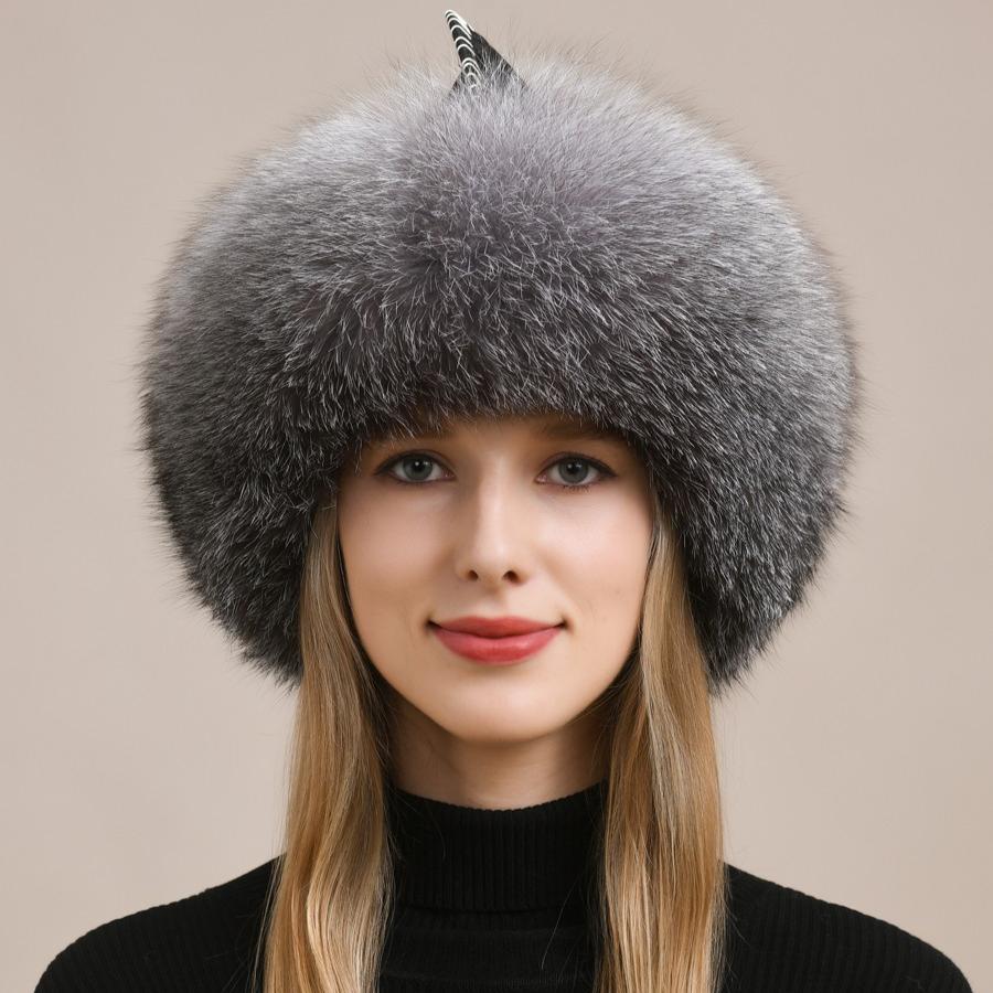 Fox fur hat female male winter northeast ear protection warm genuine leather Mongolian hat ethnic style fur hat female winter