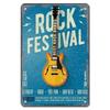 Rock Guitar Vintage Tin Sign Music Poster Wall Plaque Retro Tinplate Crafts Decor for Bar Garage Club Night Rock Party