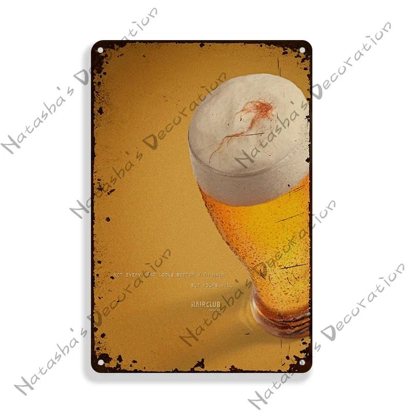 Beer Decorative Plate Bar Industrial Decoration Old Retro Poster Home Bar Cafe Club Wall Metal Plate Classic Wall Metal Signs
