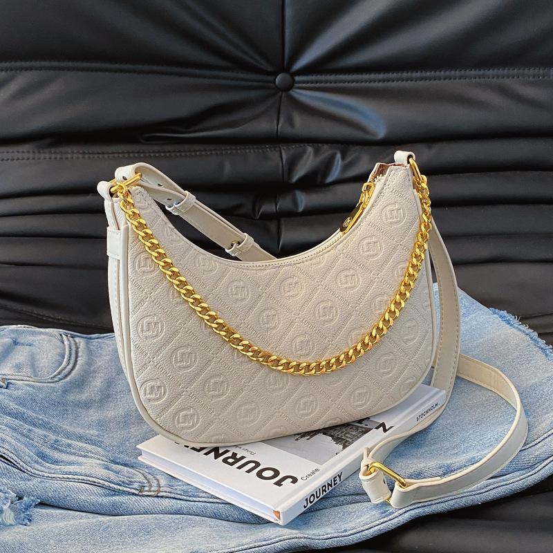 French Style Women'S Armpit Bag Fashionable Single Shoulder Crossbody Bag  And Versatile Women'S Crescent Bag