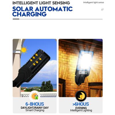 Solar Street Lights Outdoor, Solar Lamp With 3 Light Modes Waterproof Motion Sensor Security Lighting for Garden Patio Path Yard