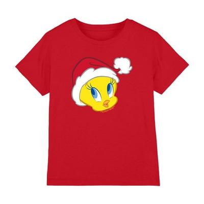 Childrens/Kids Tweety Santa Hat T-Shirt