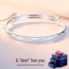 Douyin Silver-Plated Water Cube Eternal Love Bangle - Women's Simple Push-Pull Bracelet