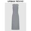 UR2026 Women's Trendy Twist Knot U-Neck Slim Fit Summer Dress