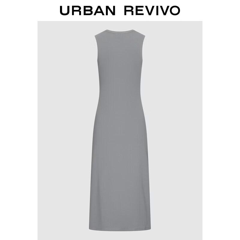 UR2026 Women's Trendy Twist Knot U-Neck Slim Fit Summer Dress