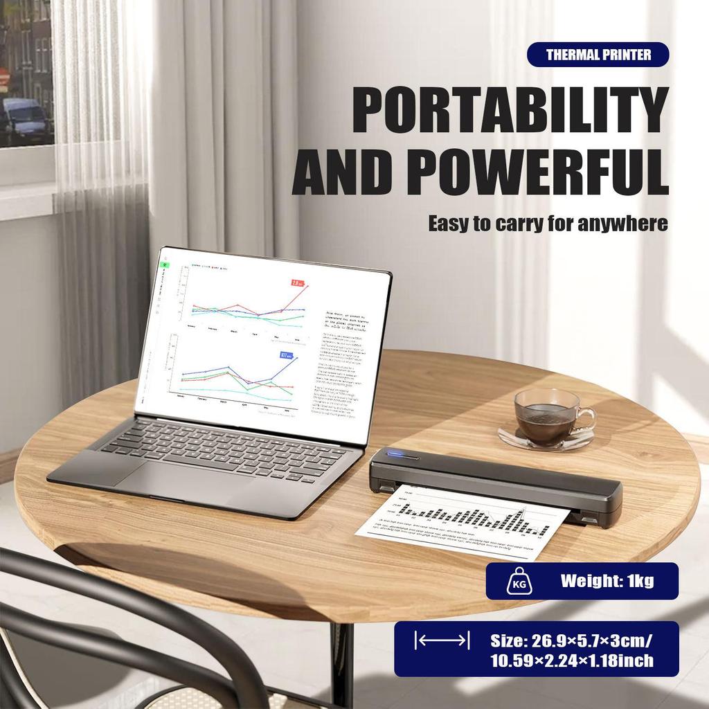 HZTZ-A4XY Portable A4 Bluetooth Thermal Printer: Wireless, Phone-Compatible, Ideal for Home & Tattoo Printing, Hot Seller