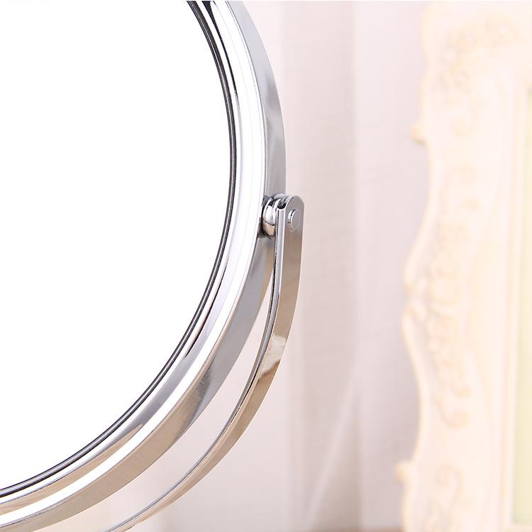 European Style Stainless Steel Dual-Sided High-Definition Makeup Mirror