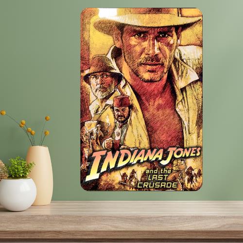 Indiana Jones and the Last Crusade Classic Movie Metal Poster Sign 20x30cm(7.8x11.8inch)