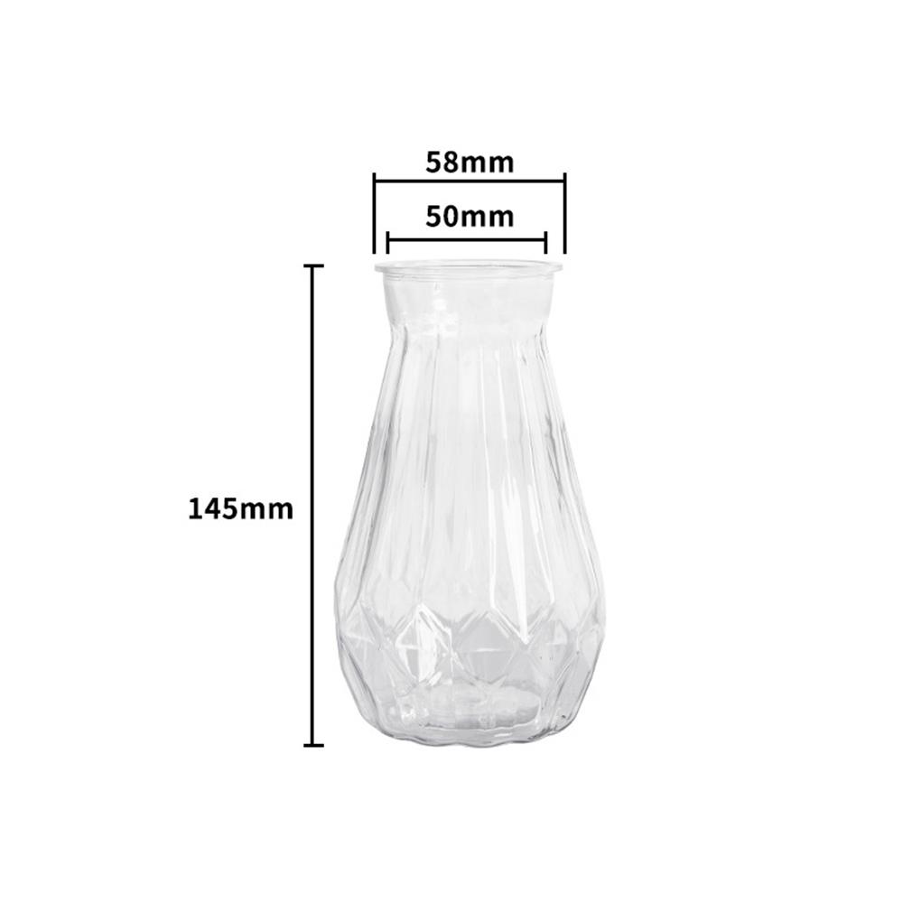 Plant Pot Transparent Vases Hydroponic Flower Vases Diamond Shaped Plastic Vase Home Decor Ornaments Modern Home Decoration
