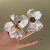 Acrylic glass bead flower earrings fashion super fairy stud earrings high sense sweet small fresh versatile earrings