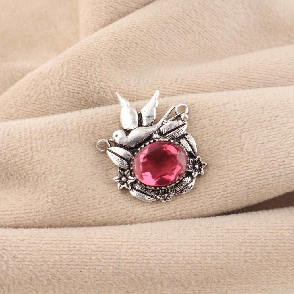 Pink Tourmaline Gemstone 925 Sterling Silver Precious Pendant 0.5" Women Jewelry For Love CP-43-4