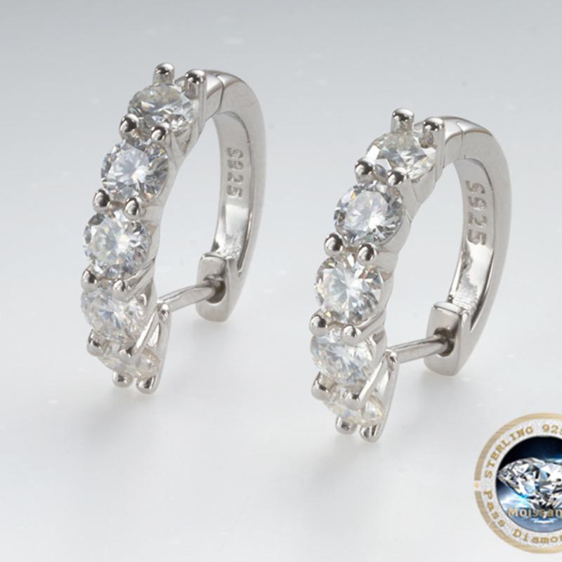 Gica Gema 1CT/2CTzircon Earrings 925 Sterling Silver Ear Hook Women's Luxury Fine Jewelry Daily Gift