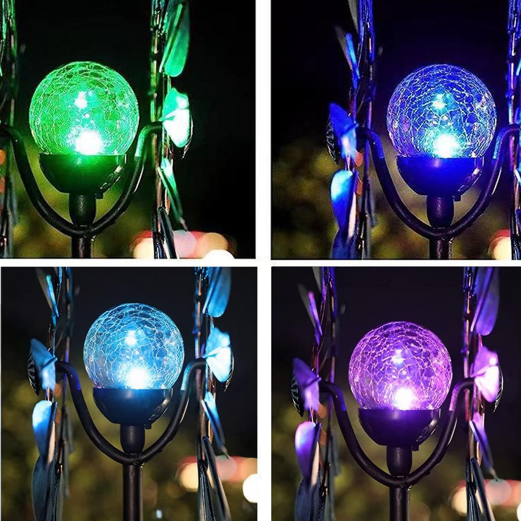 2025 New Garden Solar Lights Cracked Glass Ball Waterproof LED Lights For Outdoor Decor Decorations Pathway Patio Yard Lawn
